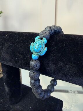 Buddha Stones Natural Stone Sea Turtle Turquoise Blessing Bracelet